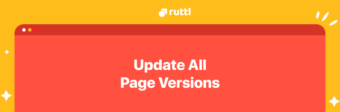 Update All Page Versions Inside Your Project