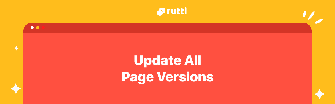 Update All Page Versions Inside Your Project